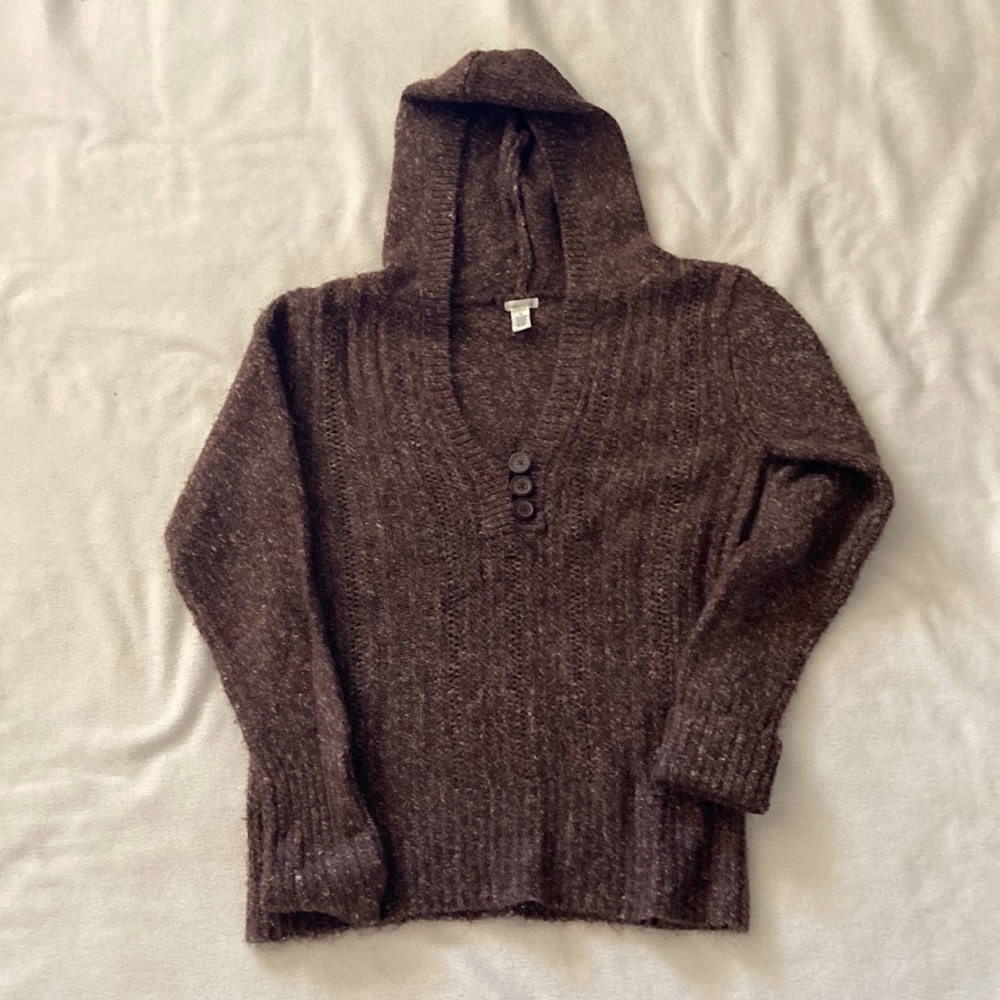 Hooded Sweater. Brown. Size XL